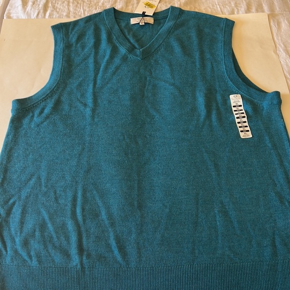 Turnbury Sweater Vest Wool Dark Turquoise Vest New - Picture 9 of 10